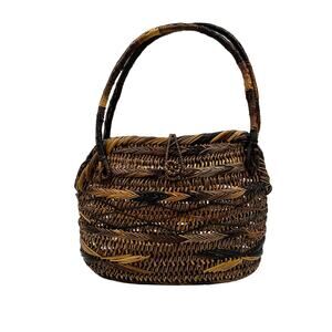 Handmade Wicker Handbag Straw Bag Spring Twee Top Handle